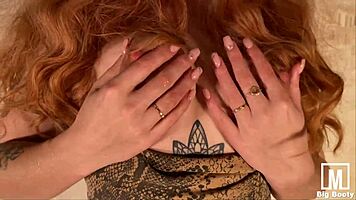 Redhead Slut Huge Ass Passionately Toys Wet Pussy with Vibrator and Plug