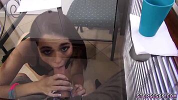 Petite Friend's Passionate Banana Suck Filmed Intensely by Teen