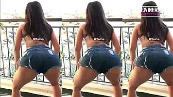 Brazilian sluts in lingerie shake big asses in twerk compilation