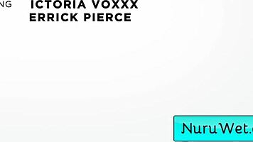 Horny Client Pounds Sexy Teen Masseuse's Pierced Clit in Nuru Massage Derrick Pierce Victoria Voxxx