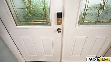 Maid Earns Cash Posing Naked Dirty Latina Teen Pussy Display