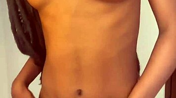 skinny ebony wife hides her big cock orgasm addiction from everyone