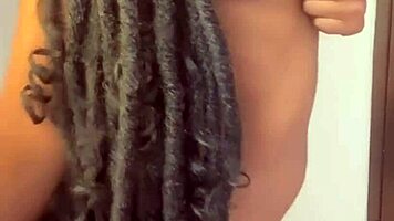 skinny ebony wife hides her big cock orgasm addiction from everyone