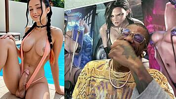 Petite Transgender Girl Cock Sucked Fetish Cumshot Train Ride Shower