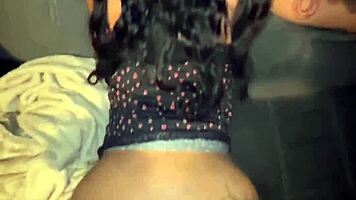 petite ebony baddie takes backshots with monster cock