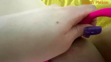 petite eighteen year old girlfriend squirms in orgasmic toy masturbation for boyfriend