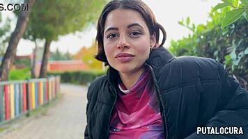 damn torbe catches busty latina lulita and she gulps every drop of cum on her knees?