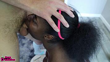 drill this ebony doll's holes with bwc then rimjob!