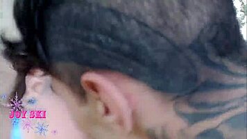 mmm that public blowjob from the cute hairy girl feels so good