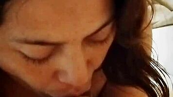 Chubby Curvy Housewife Pays Rent with Deepthroat Sloppy Blowjob