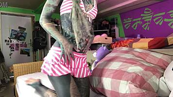 OMG Lingerie Tease Explodes into Epic Dildo Anal Solo!