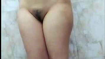 hot indian beauty fingers herself passionately in bathroom