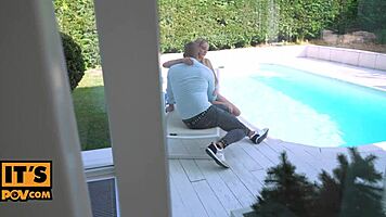 Cheating blonde principal Kaisa Nord's petite ass destroyed in hardcore threesome pov