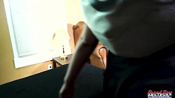 Busty Brunette Coed Trinity Deep Rimjobs and Blowjobs