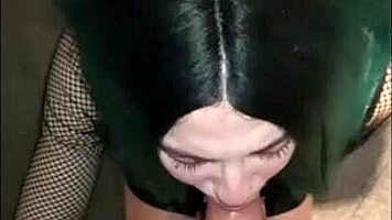 lesbian babe tries huge cock bent over doggystyle creampie