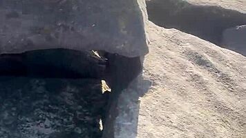 Work friend's huge cock creampies Brazilian slut on beach party