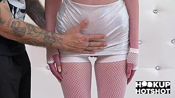 Petite Alice Pink hooks up rough with Bryan Gozzling!