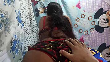 desi indian college girlfriend's big ass long hair sways in passionate fuck