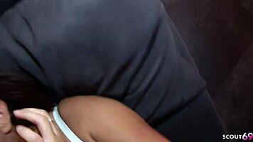 I fuckd curvy german babe's big ass tits came in mouth