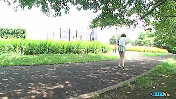 this asian babe sucked cock in the van then showered off