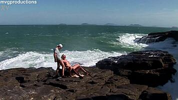 Busty Blonde Milf Takes Double BBC Anal in Wild Outdoor Threesome Orgy