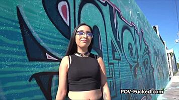 paulina kneels eagerly sucking cock in lingerie pov!