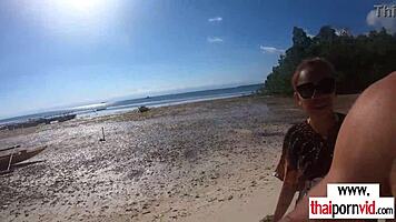 Hey Check Petite Thai Amateur Getting Wrecked by Huge Cock on Beach