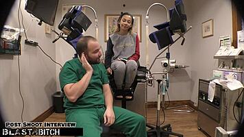 Doctor blasts tanned latina patient's ass with hot cum pov