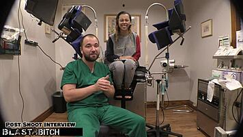 Doctor blasts tanned latina patient's ass with hot cum pov