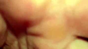 Petite Italian cutie chokes on cock during intense footjob workout POV