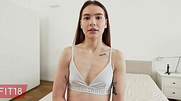 fit18 matty mila perez pov casting with latvian beauty