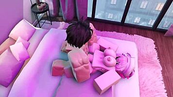 Petite Slut Begs for Quick Pussy Pounding in Roblox Condo