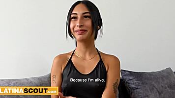 Skinny Latina Lingerie Model Ripped And RAILED Deepthroat Style