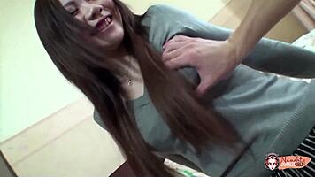 Delectable ASIAN With NATURAL TITS Gets FUCKED And Creampied Hard!