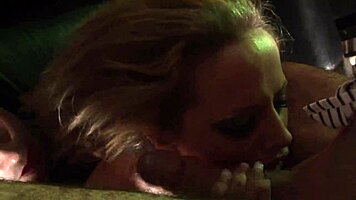 Horror Shop Spit Roasts Lingerie Babe Doggystyle