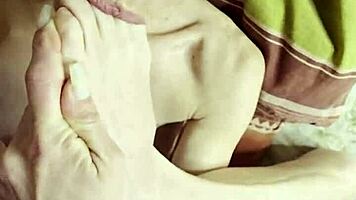 petite foot babe sucks throbbing cock while licking toes wanna join the fun?