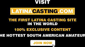 shy black latina teen takes massive bwc deepthroat creampie in casting