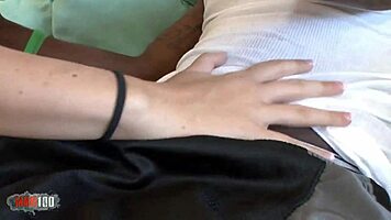 juicy shaved pussy stretched wide by massive black cock pounding