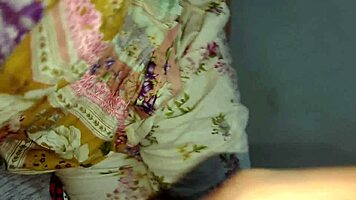 Stepbrother gropes my boobs and wet shaved pussy at night