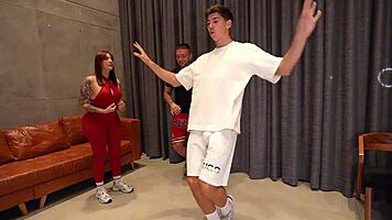 whoa, private yoga with devil khloee sparks insane threesome!