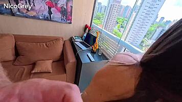 Hey, craving this brunette Latina's wild cowgirl ride turning into intense doggy after POV casting?