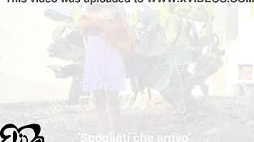 italian babe intense outdoor romp behind cactus