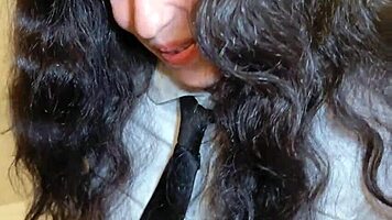 Schoolgirl Begs For Creampie Doggystyle Before Parents Return