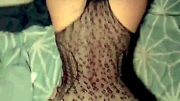 pov with sexy latina brunette in red lingerie moaning hard