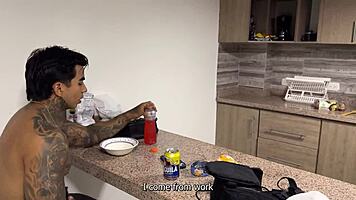 Stepmom Craves Young Cock While Hubby Away for Fitness Fuck