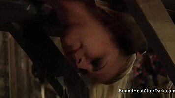 bold mistress dominates handmaiden with intense lesbian slave pleasures fingering and strapon