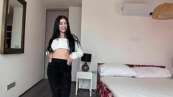 FIRST TIME BIG COCK ANAL FOR PETITE BIG ASS LATINA TEEN IN LINGERIE POUNDING POV