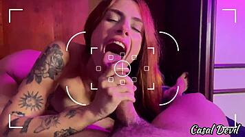 uhh this hot redhead latina sucked me off so good before the party damn