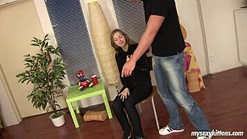 hey sweet teen abby loves getting fucked hardcore in pussy