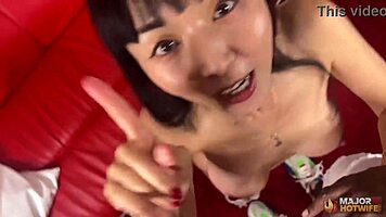 Cute petite marcia hase deepthroats rome majors monster cock then rides banged hard 😍